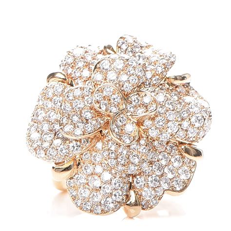 chanel camellia ring 18k|chanel camelia ring price.